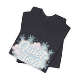 Quiet Joy Tee — Pastel Snowflake Holiday T‑Shirt