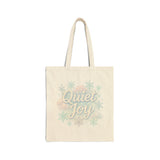 Tote Bag — "Quiet Joy" Pastel Snowflake Holiday Tote